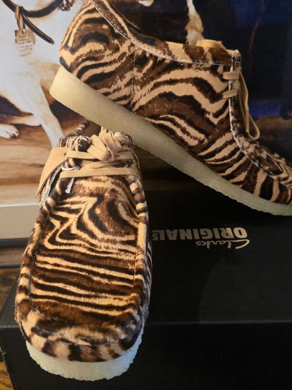 Clarks Men's Wallabee Tiger Print 26185658 Shoes Boots Size 11 US NEW RARE